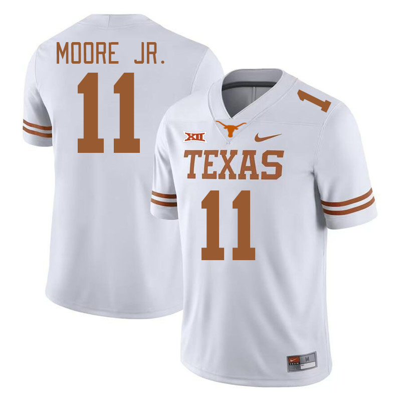 Men #11 DeAndre Moore Jr. Texas Longhorns College Football Jerseys Stitched Sale-Black